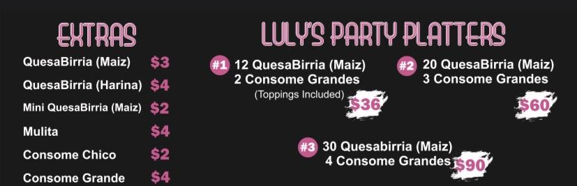Luly's Birria Tacos Menu image 3